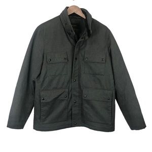 Blake Gray Patch Pocket Jacket Coat with Hideaway Hood in size Medium